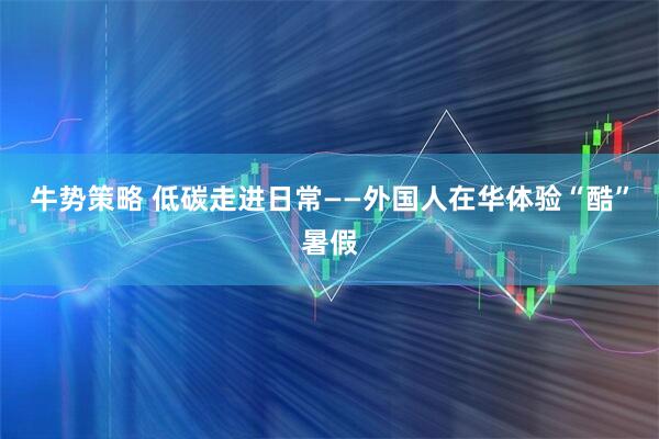 牛势策略 低碳走进日常——外国人在华体验“酷”暑假